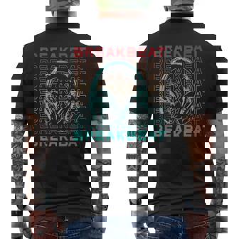 Breakbeat With Headphones Vintage Electronic Dance Music Tank Top Men's Back Print T-Shirt | Mazezy