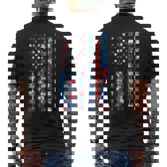 Breakbeat United States Patriotic American Flag Tie Dye Men's Back Print T-Shirt | Mazezy