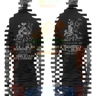 Out Of Breath Hiking Society Outdoor Hiker Nature Lovers Men's T-shirt Back Print | Seseable UK