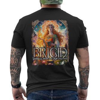 Brigid Fire Goddess Celtic Mythology Healing Poetry Men's T-shirt Back Print - Thegiftio