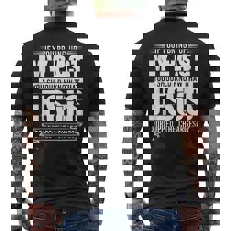 If You Bring Up My Past You Should Know That Jesus Dropped Men's T-shirt Back Print - Monsterry