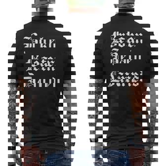 Broken Beaten Damned Emo Slogan Goth Music Lover Men's T-shirt Back Print | Mazezy