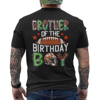 Brother Of The Birthday Boy Game Day Football Men's T-shirt Back Print - Thegiftio UK