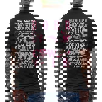 Brother Of The Birthday Cow-Girl Rodeo Cowgirl Birthday Men's T-shirt Back Print - Monsterry