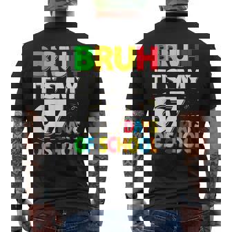 Bruh Its My 67 Days Of School Six Seven 67 Meme Men's T-shirt Back Print - Monsterry