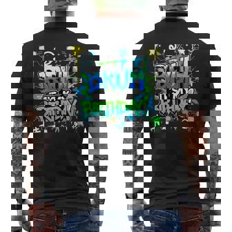 Bruh It's My Birthday Colorful Drip Graffiti Bday Boy N Men's T-shirt Back Print | Seseable FR