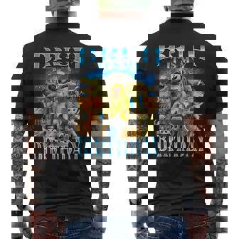 Bruh It's My Birthday Brainrot Men's T-shirt Back Print | Mazezy