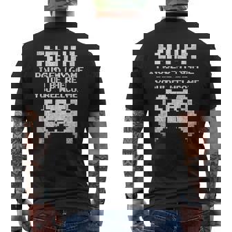 Bruh I Paused My Game To Be Here Gamer Gaming For Boys Men's T-shirt Back Print | Mazezy