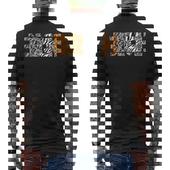 Bruh Safari Zookeeper Leopard Cheetah Tiger Animals Wildlife Men's Back Print T-Shirt | Mazezy