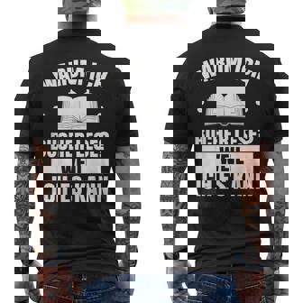 Buch Lesen Geschenk Bücherei Leseratte Bücherwurm Bücher T-Shirt mit Rückendruck - Seseable