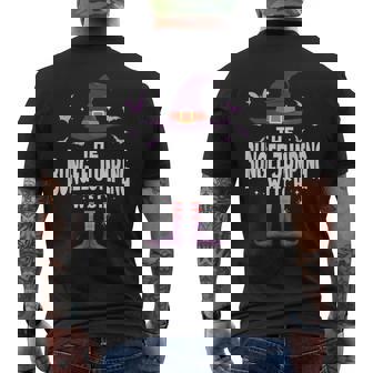 Bungee Jumping Halloween Witch Matching Costume Men's Back Print T-Shirt | Mazezy