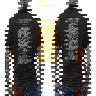 Burger Buddies 「I'm Just Here For The Buns」バーガー メンズTシャツ バックプリント - Kawaiitshirt
