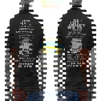 Bus I Have A Corner Office With A View I'm Paid To Travel Men's T-shirt Back Print | Mazezy