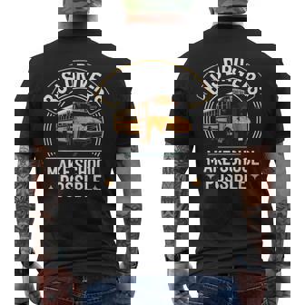 Bus Drivers Make School Possible School Bus Driver Men's T-shirt Back Print - Monsterry