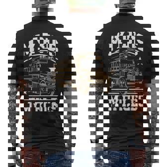 My Bus My Rules School Bus Driver Men's T-shirt Back Print - Monsterry