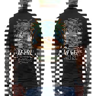 Caboerde Diseño De Tortuga De Playa Y Palma Camiseta Hombre Estampado Espalda - Regaloses