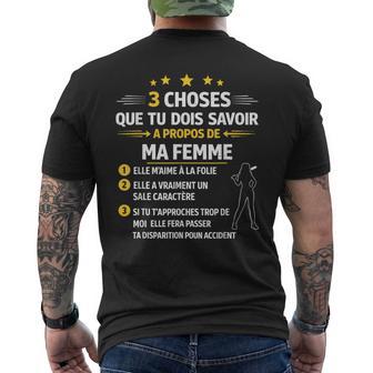 Cadeau Pour Mari Amoureux Copain Humour Couple T-shirt imprimé au dos - Cadeauxyz