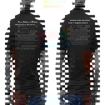 Cadeaucience Mémo Table Périodique Des Éléments Chimiques T-shirt imprimé au dos - Cadeauxyz