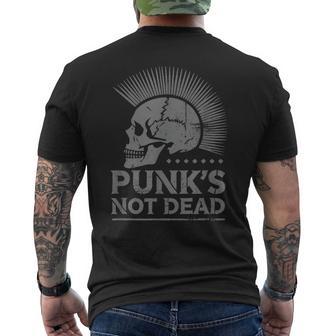 Calavera Punk's Not Dead Diseño Icónico De Punk Rock Camiseta Hombre Estampado Espalda - Regaloses