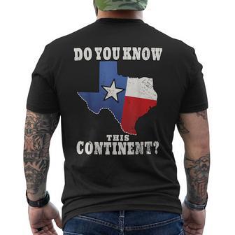 Camisa De Texas ¿Conoces Este Continente Mapa De La Bandera De Texas Divertido Camiseta Hombre Estampado Espalda - Regaloses