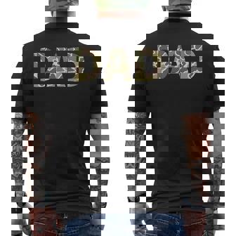 Camo Dad Pocket Size Old School Camo Dad Life Father's Day Men's T-shirt Back Print - Monsterry
