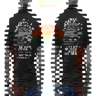 Camper Wohnmobilfahrer Mit Hund Campingprüche Wohnmobil T-Shirt mit Rückendruck - Seseable