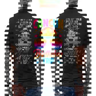 Cancun Birthday Trip 2025 Sunglasses Summer Beach Vacation Men's T-shirt Back Print | Seseable UK