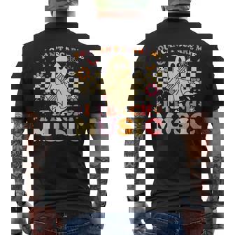 You Can't Scare Me I Teach Music Teacher Ghost Halloween Men's Back Print T-Shirt | Mazezy