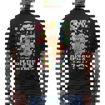 Cappy Birthday Capybara Birthday To Me Men's T-shirt Back Print | Seseable UK