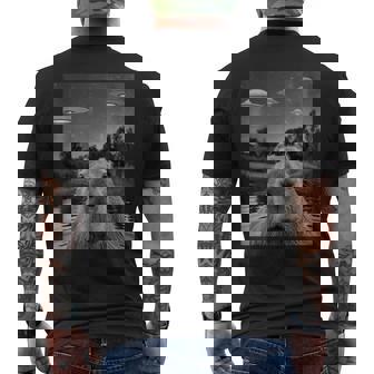 Capybaraelfie Alien Ufo Nave Espacial Divertidos Amantes Capybara Camiseta Hombre Estampado Espalda - Regaloses