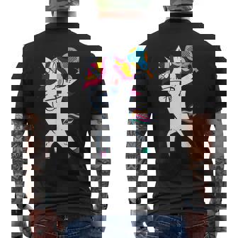 Carino Bandierapagnola Dab Divertente Dabbing Unicorn Padel Giocatore T-shirt da uomo con stampa posteriore - Novitaregali