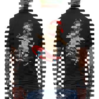 Carlinokateboard T Cane Cucciolo Divertentekaterkateboarding T-shirt da uomo con stampa posteriore - Novitaregali
