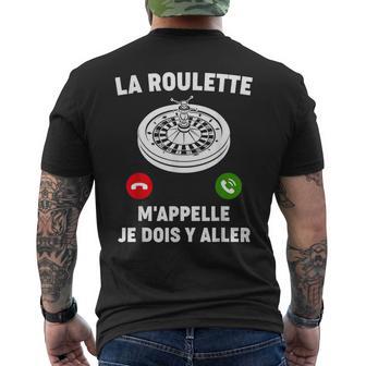 Casino Jeu Argent Roulette T-shirt imprimé au dos - Cadeauxyz