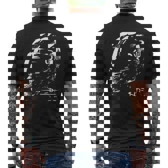 Casque De Moto Avecymbole De Course T-shirt imprimé au dos - Cadeauxyz