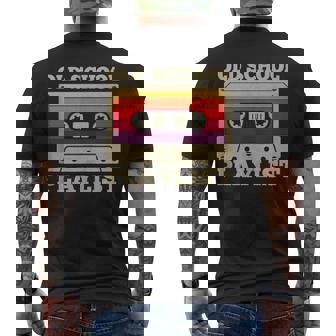Cassette Retro 80S Oldchool Lista De Reproducciónintage In Mangas Camiseta Hombre Estampado Espalda - Regaloses
