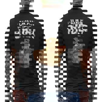 Castor Avec Tronc D'arbre Cadeau Amusant Pour Les Amateurs De Castor T-shirt imprimé au dos - Cadeauxyz