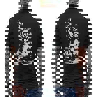 Castor Punk Rock Rocker Heavy Metal T-shirt imprimé au dos - Cadeauxyz