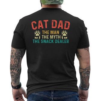 Cat Dad The Man The Myth Katze Katzenliebhaber T-Shirt mit Rückendruck - Geschenkecke