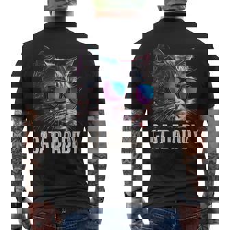 Cat Daddy Cat Sunglasses Cool Cat Dad Father Men's T-shirt Back Print | Mazezy