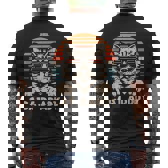 Cat Daddy Sunglasses Sunset Retro Fur Dad Papa Kitten Men Men's T-shirt Back Print | Seseable CA