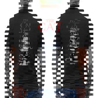 The Cat Horror Cat Halloween Scary Men's T-shirt Back Print - Thegiftio