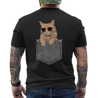 Cat In Pocket Men's T-shirt Back Print - Thegiftio UK