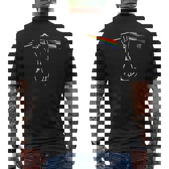 Cat Rock Music Cat Colors Men's T-shirt Back Print - Thegiftio