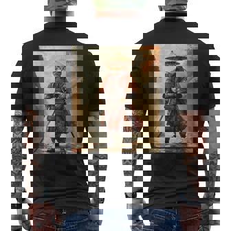 Cat Samurai Japan Japanese Graphic Men's T-shirt Back Print | Seseable FR