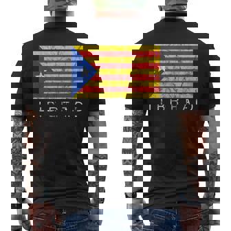 Catalunya Independencia Catalana Libertad Barcelona Bandera España Camiseta Hombre Estampado Espalda - Regaloses