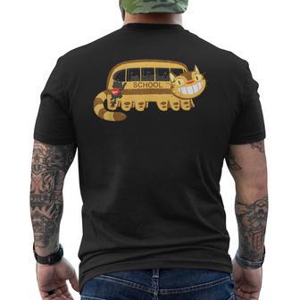 Cats In A Catbus Headed To School Schoolcatbus Men's T-shirt Back Print - Thegiftio UK