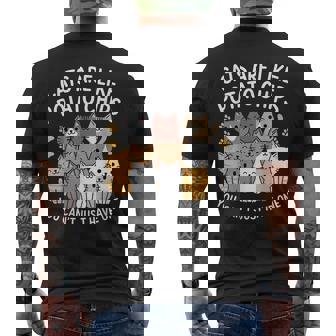 Cats Are Like Potato Chips You Can't Just Have One Men's T-shirt Back Print | Mazezy