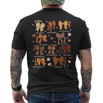 Celebrating Black History With Educated Leader Coquette Bow Men's T-shirt Back Print | Seseable FR