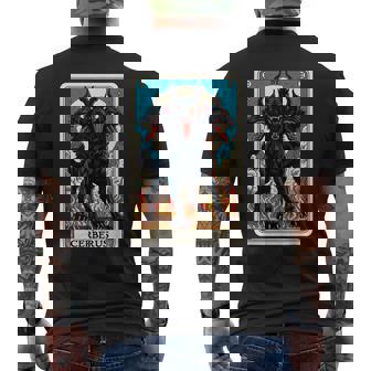 Cerberus Tarot Card And Mythical Hells Guard Men's T-shirt Back Print - Thegiftio