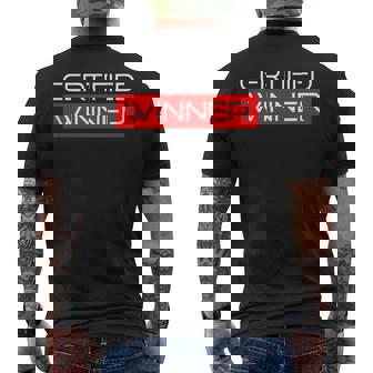 Certified Winner Cadeau Homme Humour Original Anniversaire T-shirt imprimé au dos - Cadeauxyz